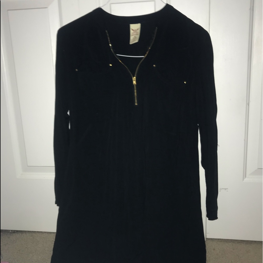 Black mid thigh dress